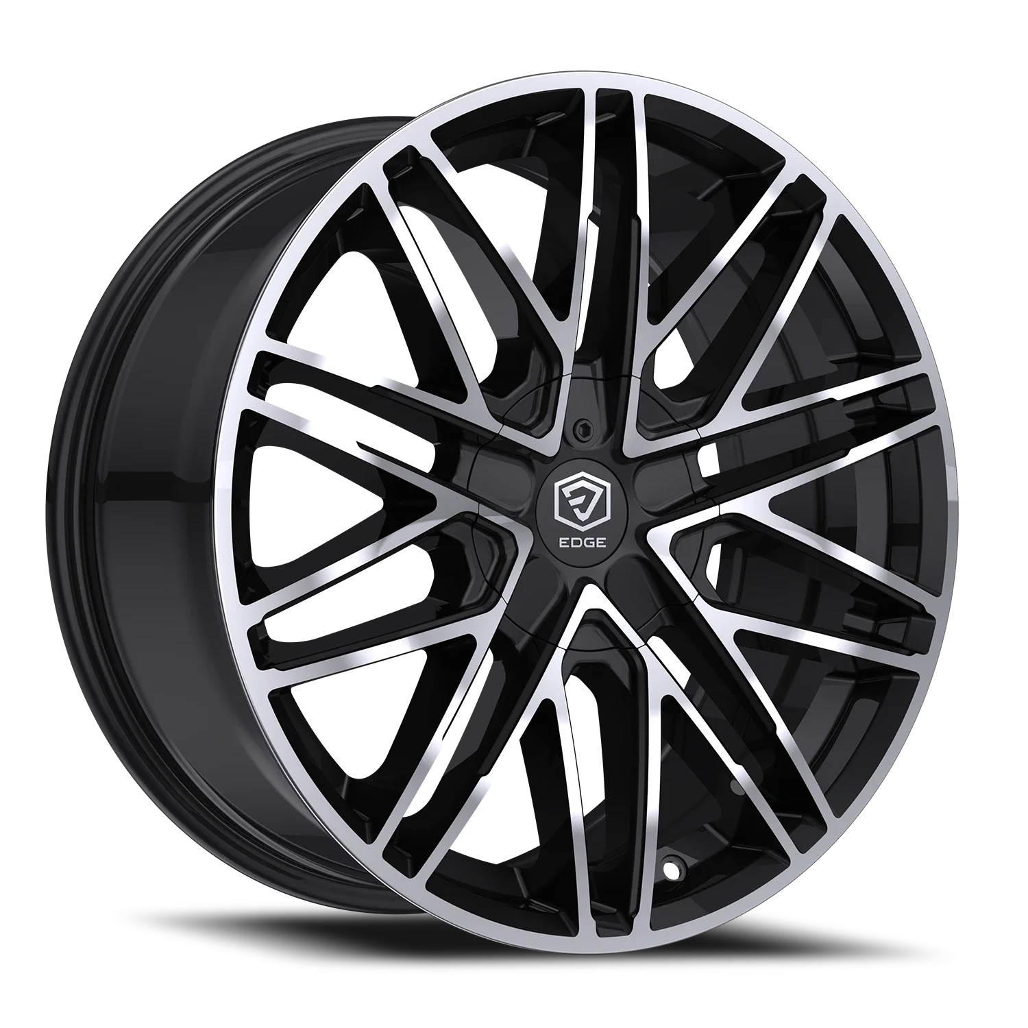 Edge Street 352MB Gloss Black Machined Face Wheels - 17X7.5 40mm Offset 5X112 / 5X114.3 BP