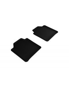 Second Row Custom Fit All-Weather Floor Mat for Select BMW 3 Series Models - Kagu Rubber (Black)
