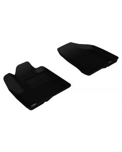 Front Row Custom Fit All-Weather Floor Mat for Select Hyundai Santa Fe Models - Kagu Rubber (Black)