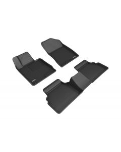 Custom Fit Kagu Floor Mat (Black) for 2020-2023 Hyundai Sonata - 1ST Row 2ND Row