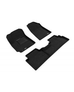 Custom Fit Elegant Floor Mat (Black) for 2020-2022 KIA Soul - 1ST Row 2ND Row