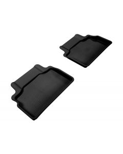 Second Row Custom Fit All-Weather Floor Mat for Select Hyundai Genesis Models - Kagu Rubber (Black)