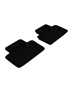 Second Row Custom Fit All-Weather Floor Mat for Select Volvo XC90 Models - Kagu Rubber (Black)