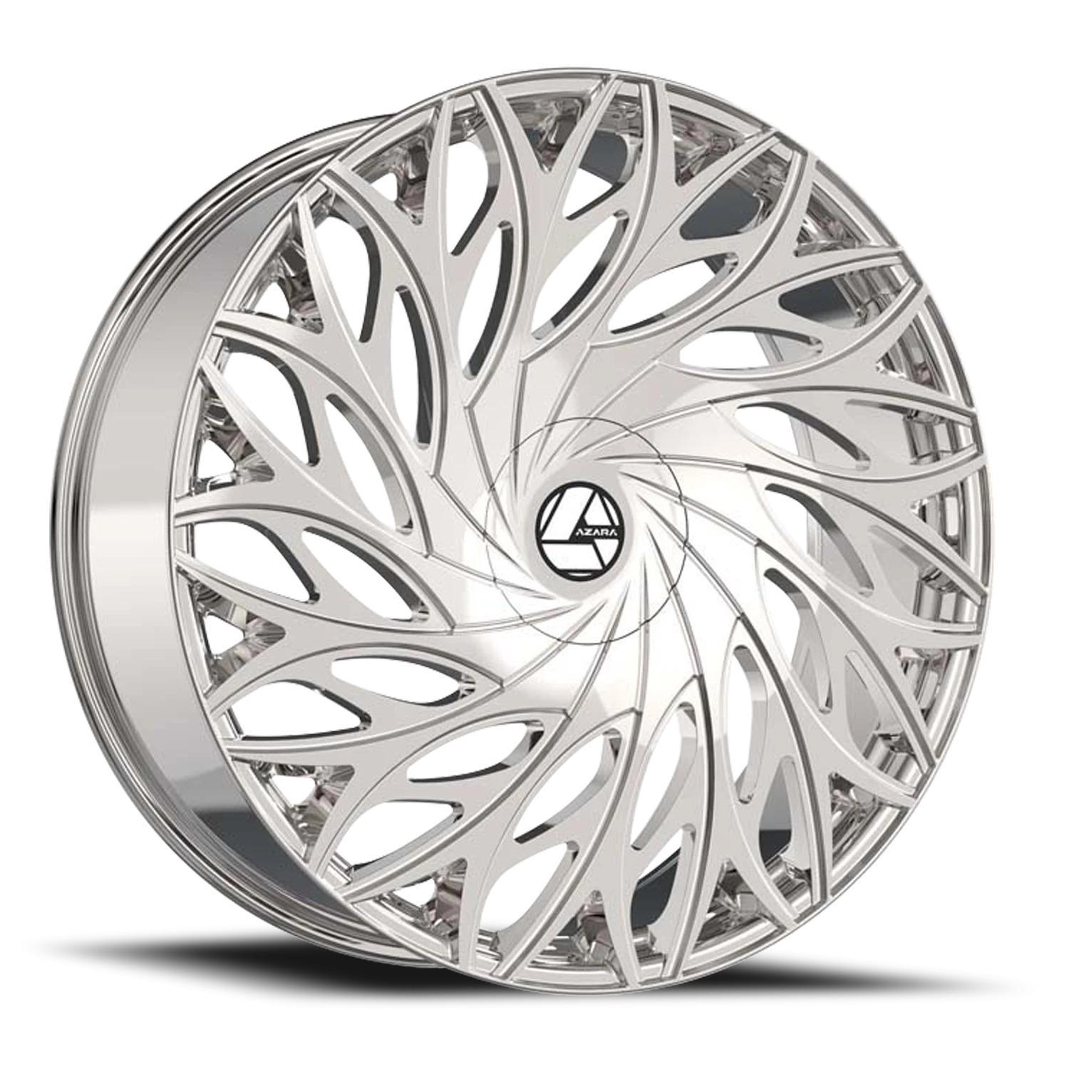 Azara AZA-525 Chrome Wheels - 30X9.5 22mm Offset 6X135 / 6X139.7 BP