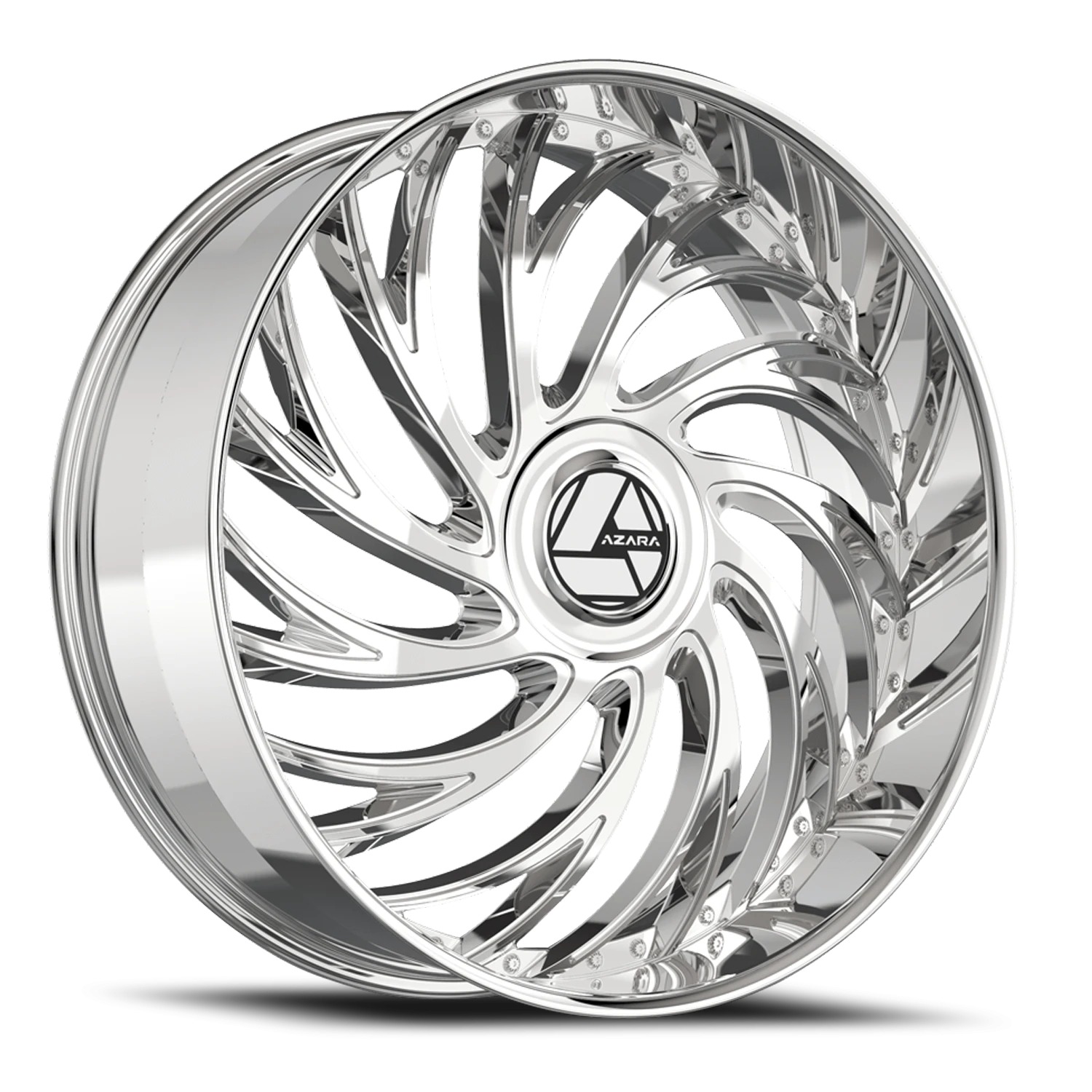 Azara AZX-101 Chrome Wheels - 30X9.5 22mm Offset 6X135 / 6X139.7 BP