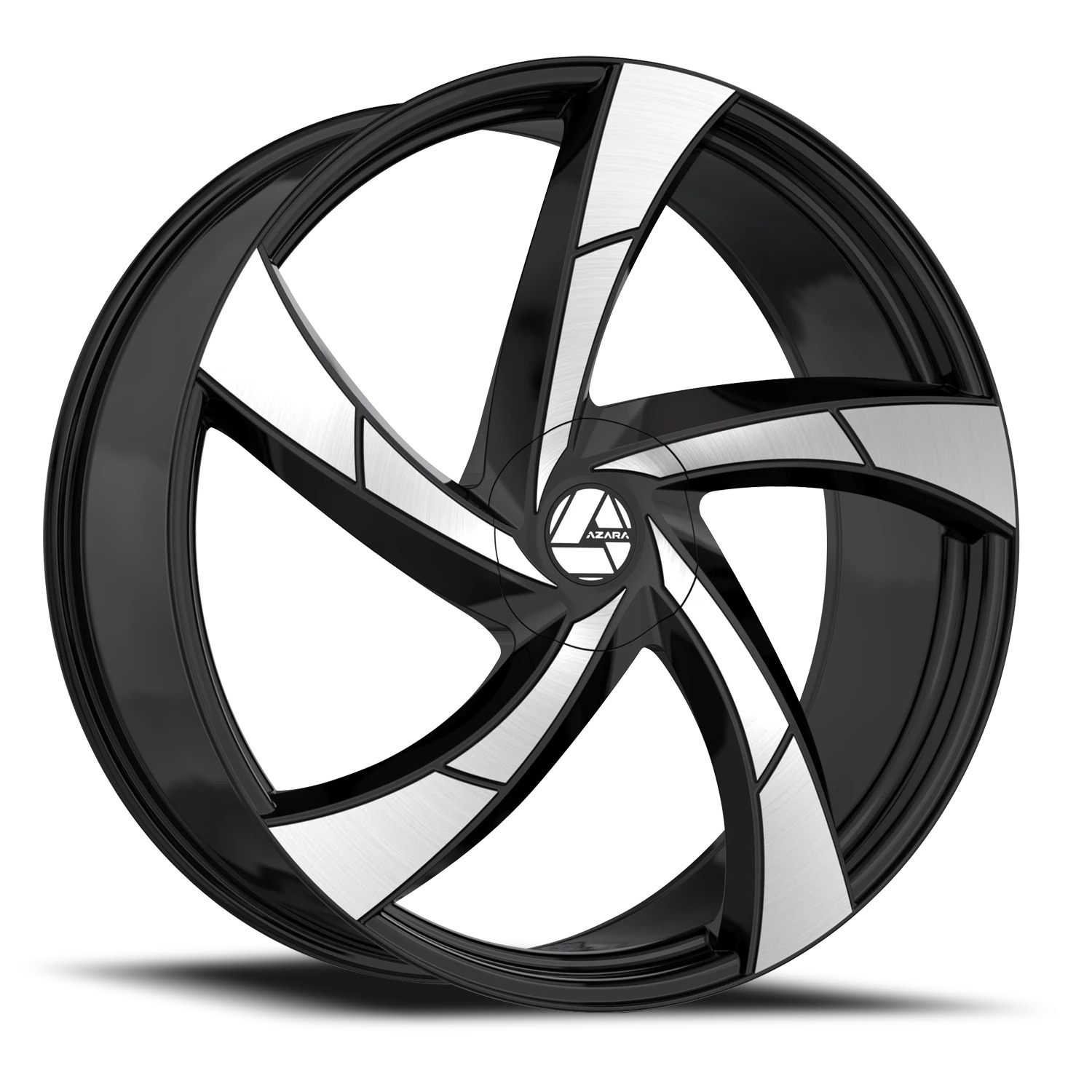 Azara AZA-524 Gloss Black & Machined Wheels - 20X8.5 35mm Offset 5X108 / 5X114.3 BP