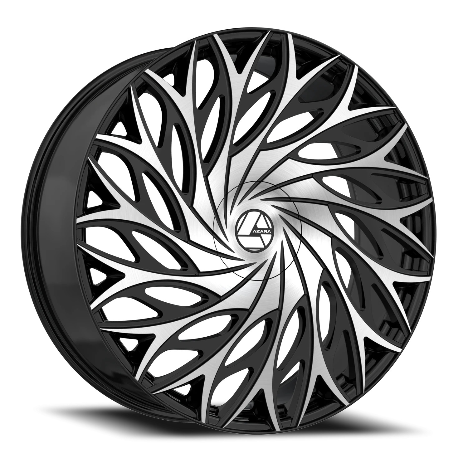 Azara AZA-525 Gloss Black & Machined Wheels - 20X8.5 35mm Offset 5X108 / 5X114.3 BP