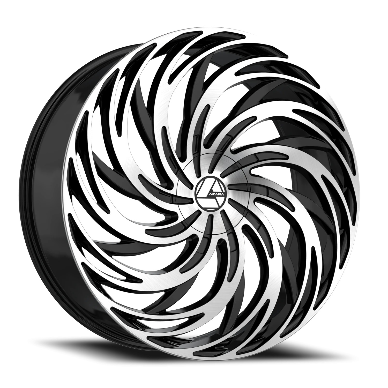 Azara AZA-531 Gloss Black & Machined Wheels - 20X8.5 35mm Offset 5X108 / 5X114.3 BP
