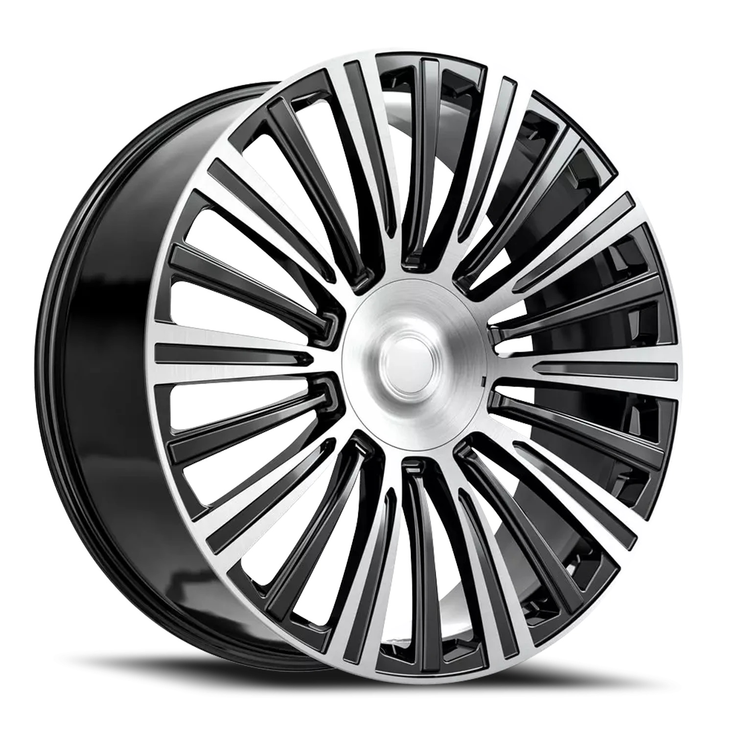O.E. Revolution CAD-35 Gloss Black & Machined Wheels - 24X10 31mm Offset 6X139.7 BP
