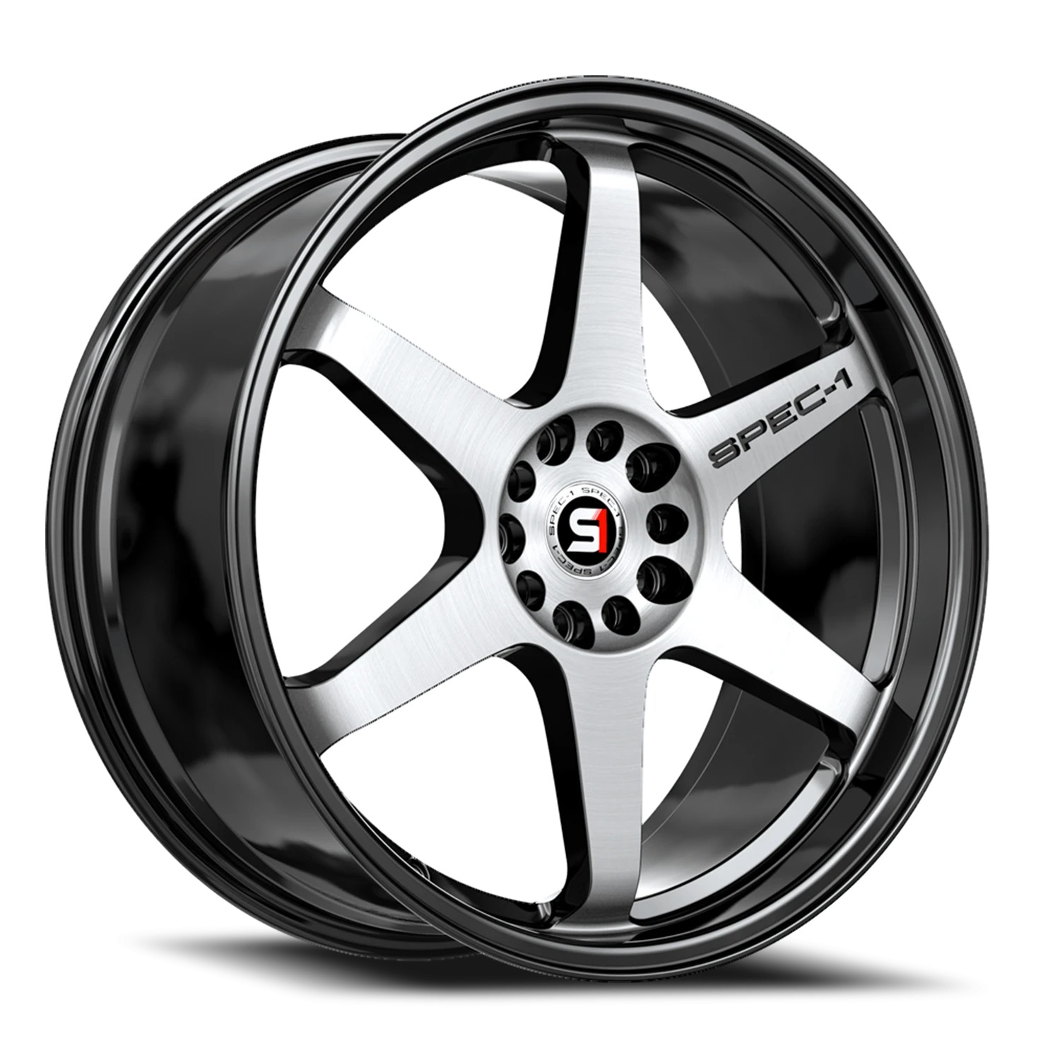 Spec-1 SPT-33 Gloss Black & Machined Wheels - 19X9.5 42mm Offset ALL BP