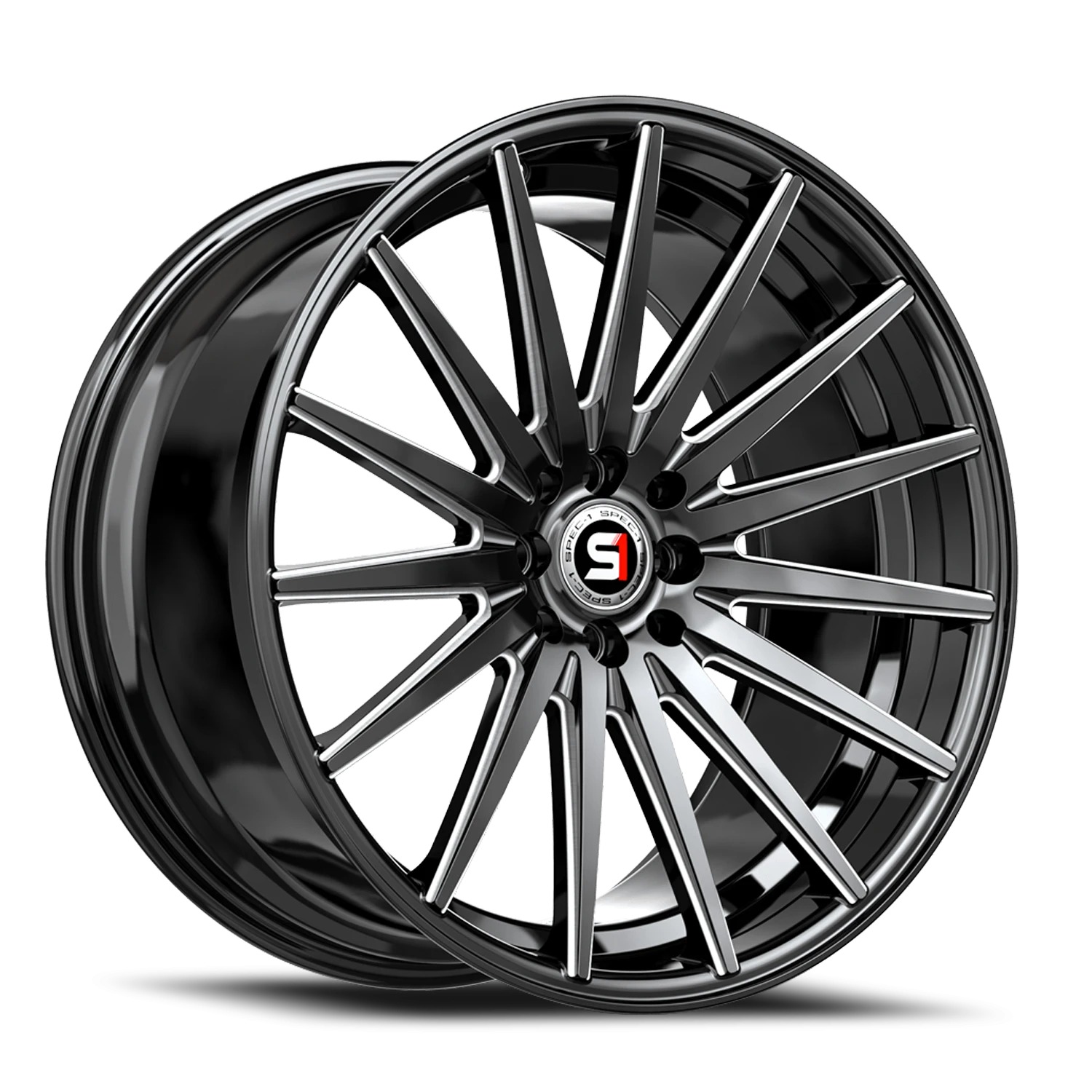 Spec-1 SP-69 Gloss Black & Milled Wheels - 19X9.5 42mm Offset ALL BP