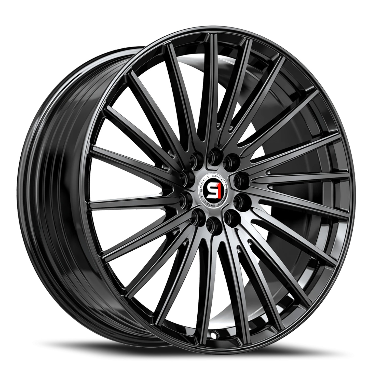 Spec-1 SP-68 Gloss Black Wheels - 17X7.5 42mm Offset 4X100 / 4X114.3 BP