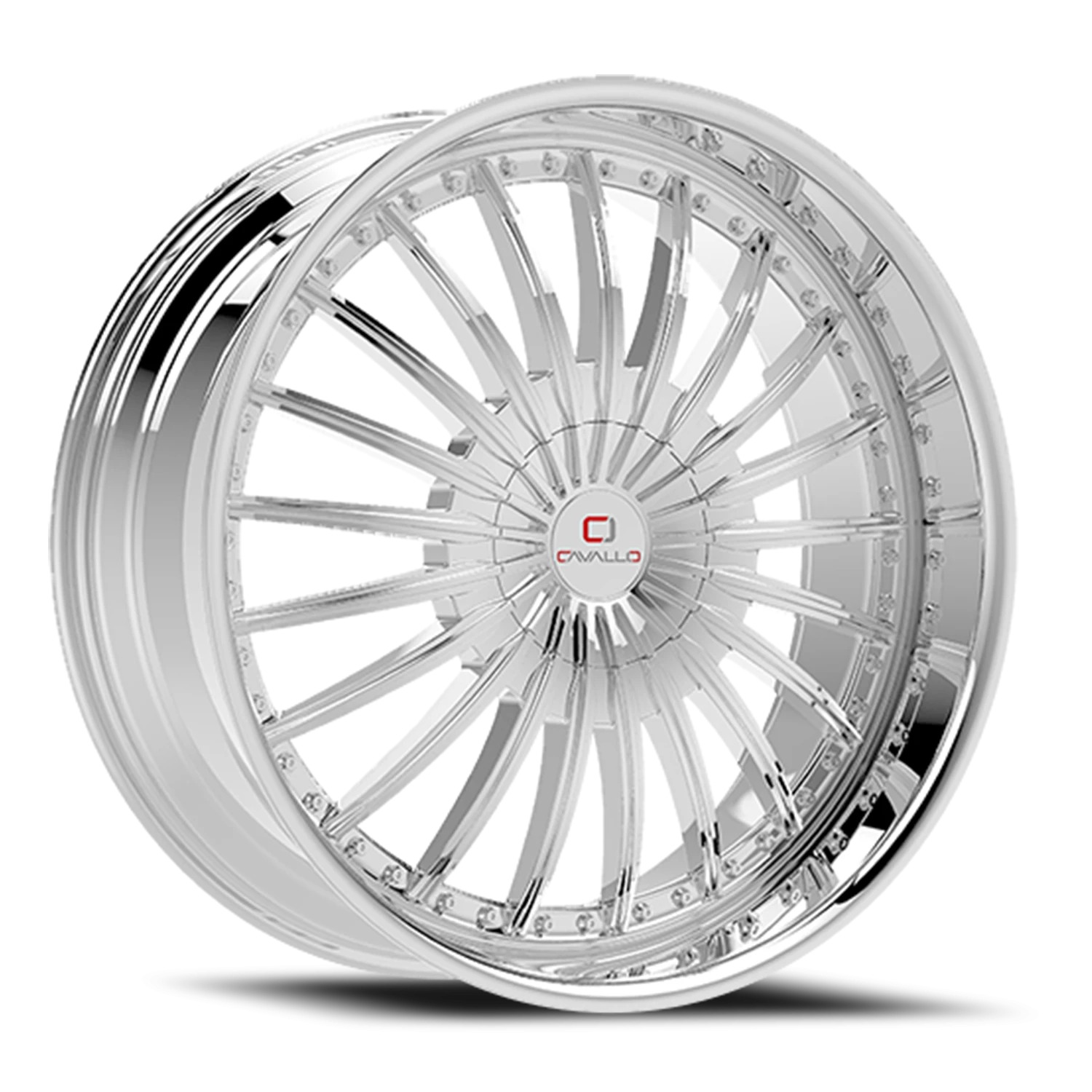 Cavallo CLV-32 Nano Chrome Wheels - 22X8.5 38mm Offset 5X112 / 5X114.3 BP