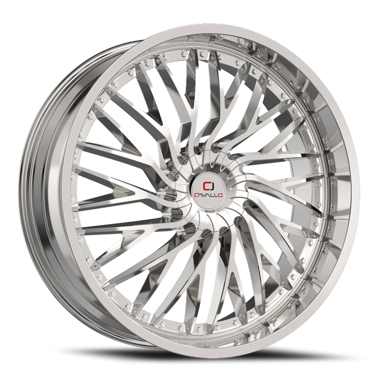 Cavallo CLV-43 Nano Chrome Wheels - 22X8.5 38mm Offset 5X114.3 / 5X120 BP