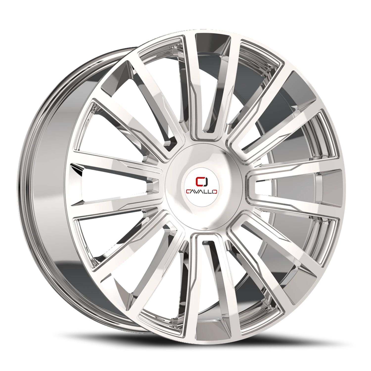 Cavallo CLV-47 Nano Chrome Wheels - 22X9.5 15mm Offset 5X115 / 5X120 BP