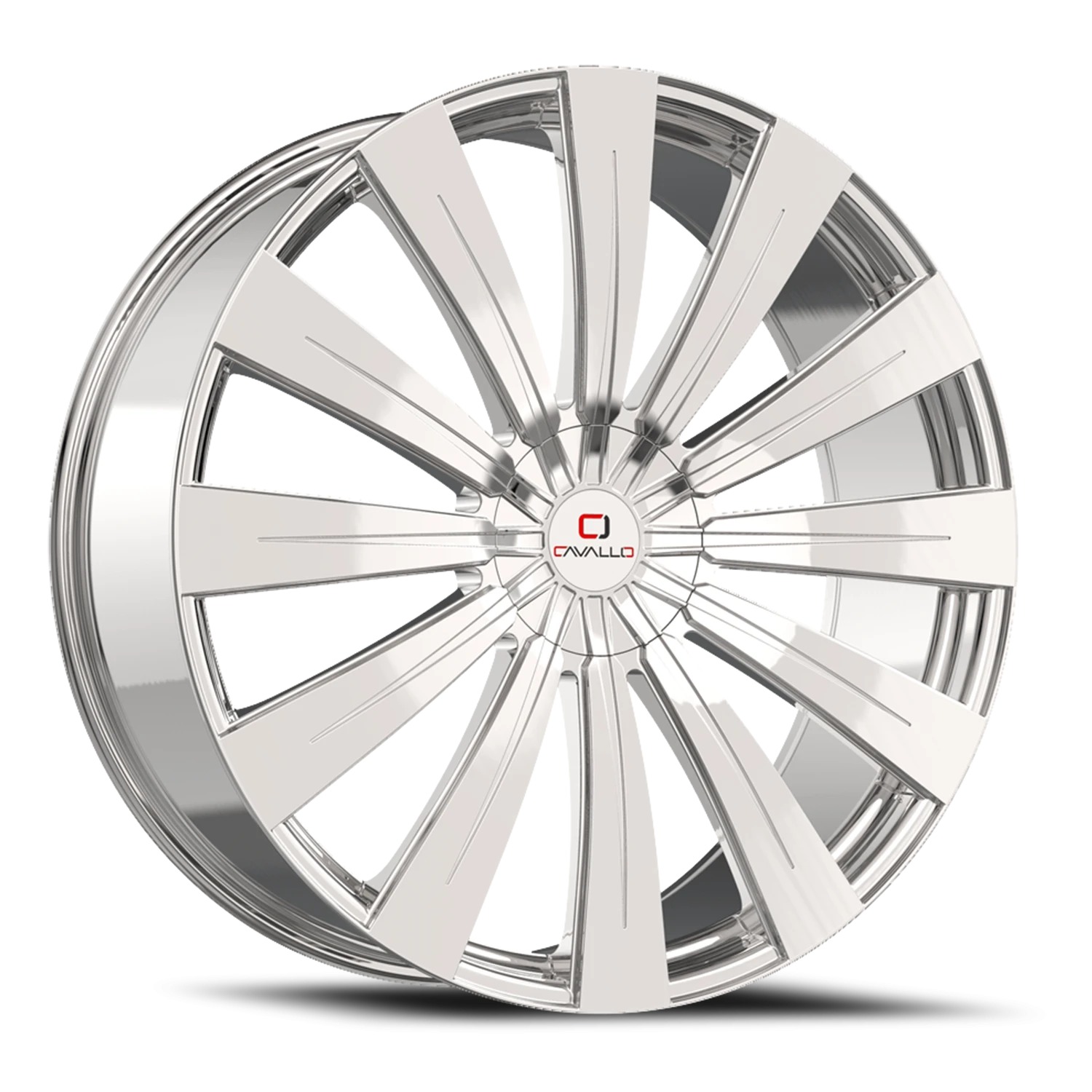 Cavallo CLV-49 Nano Chrome Wheels - 22X9.5 15mm Offset 5X115 / 5X120 BP