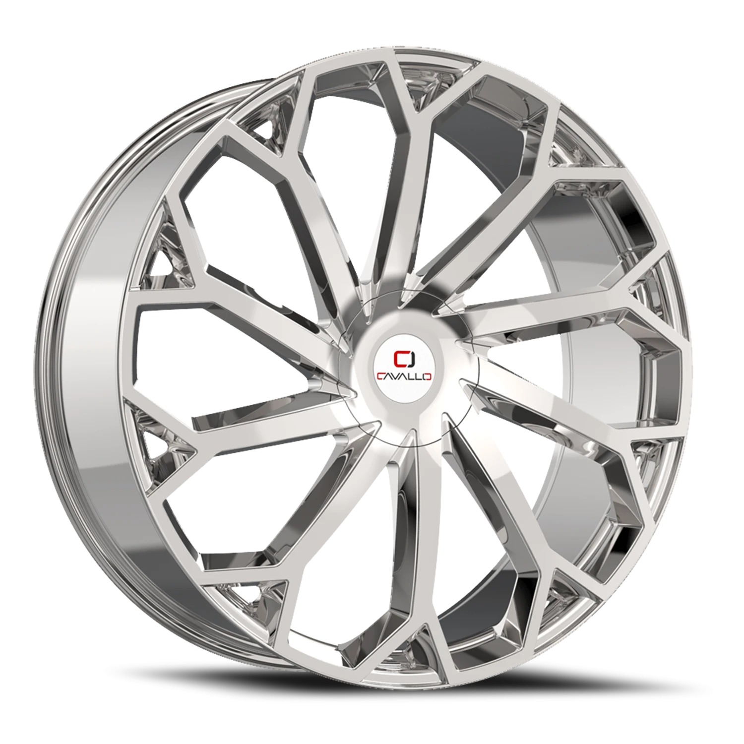 Cavallo CLV-51 Nano Chrome Wheels - 22X9.5 25mm Offset 6X135 / 6X139.7 BP
