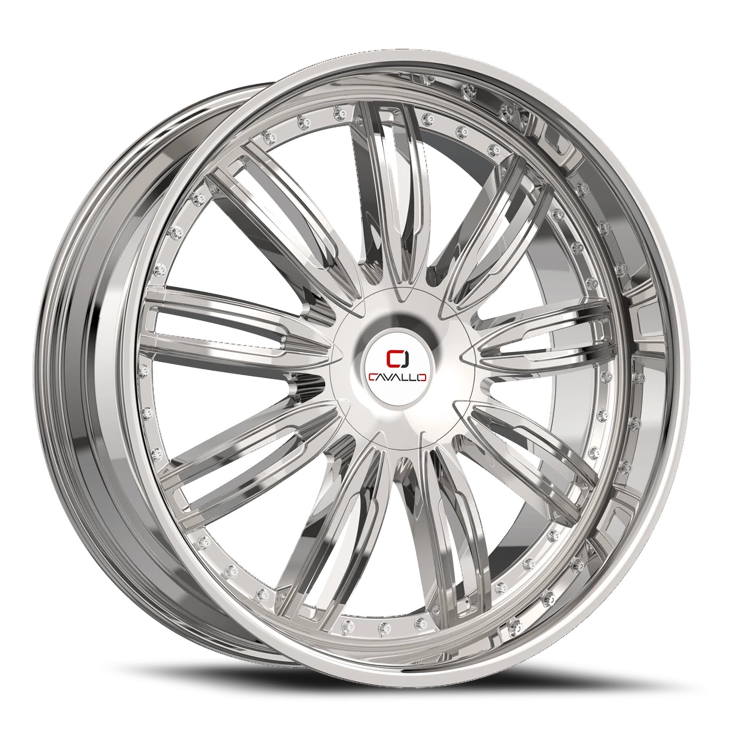 Cavallo CLV-54 Nano Chrome Wheels - 22X8.5 38mm Offset 5X114.3 / 5X120 BP