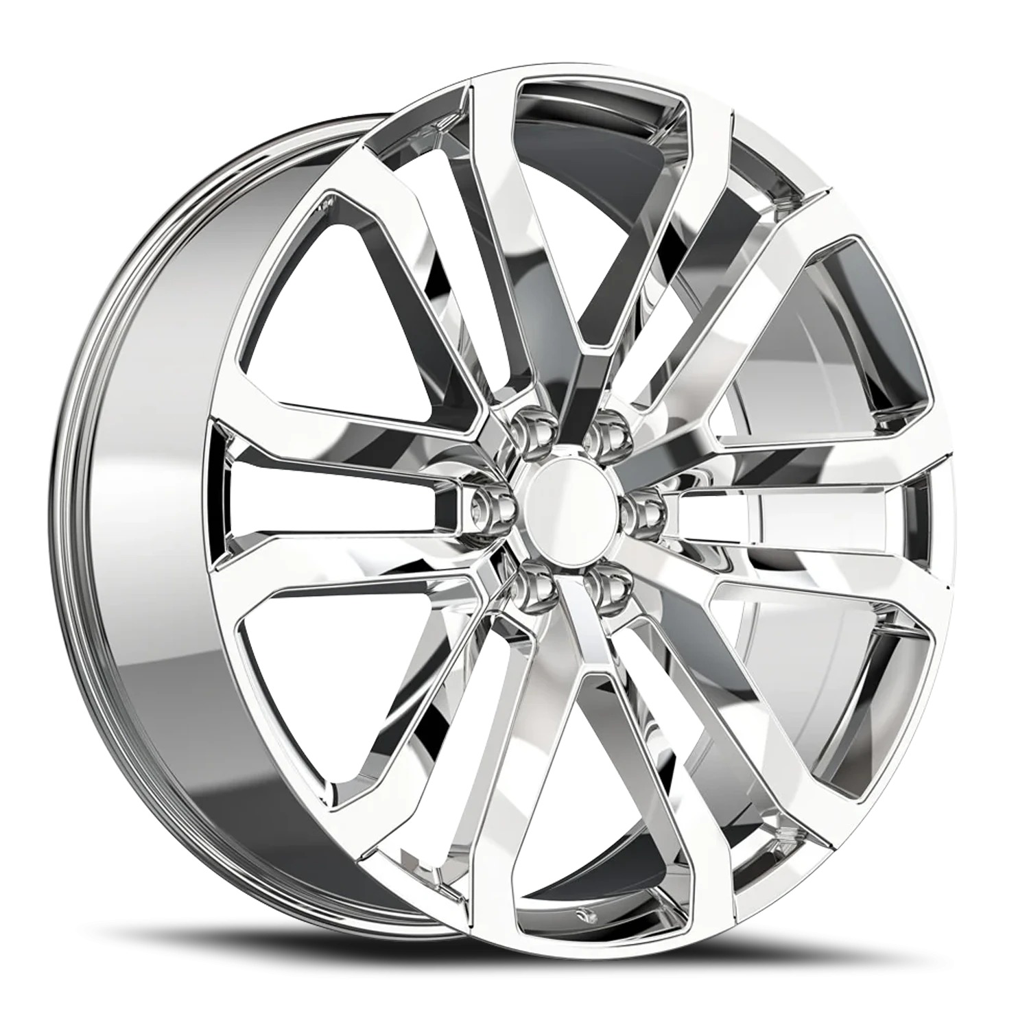 O.E. Revolution D-37 Nano Chrome Wheels - 24X10 31mm Offset 6X139.7 BP
