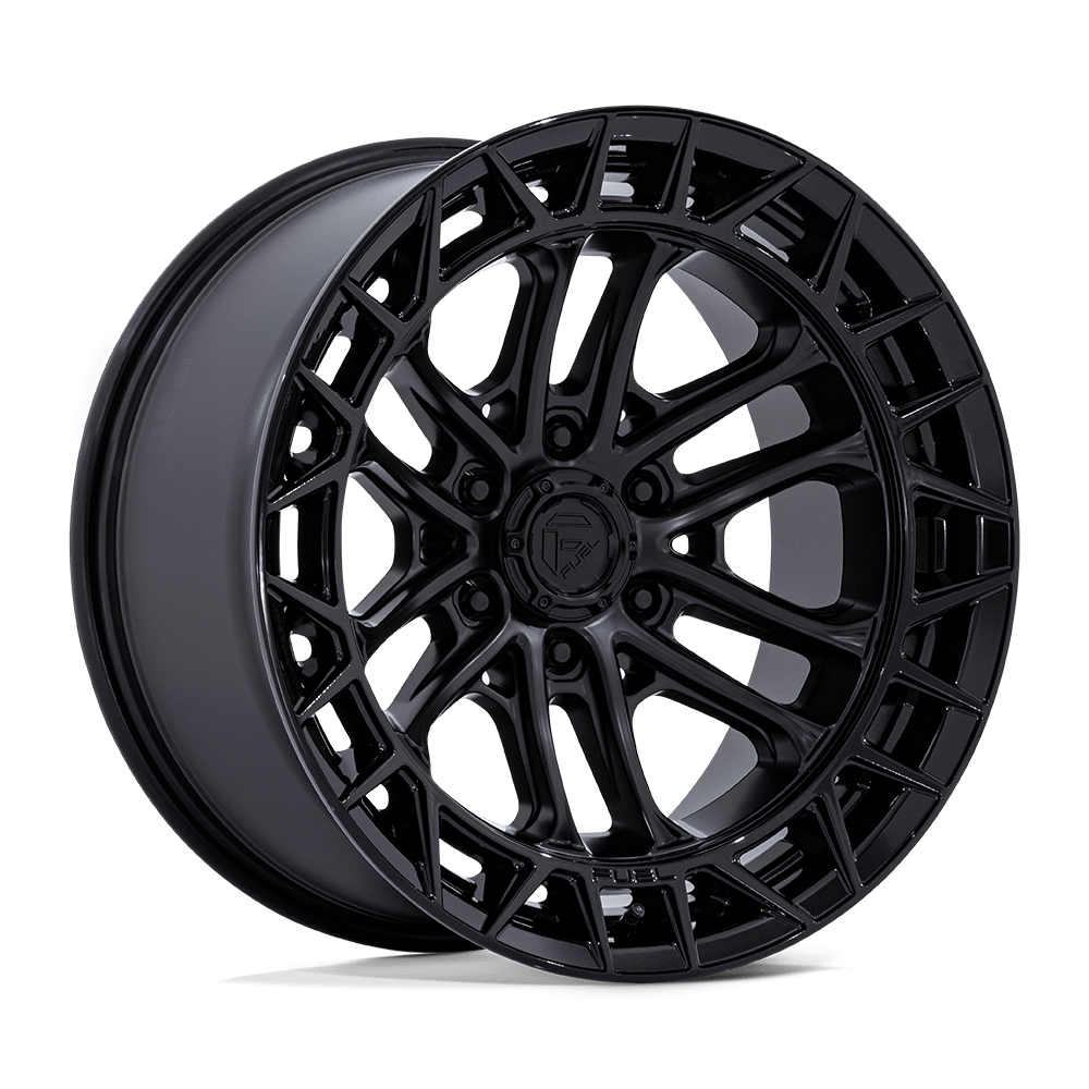Fuel 1PC FC874 CELSIUS MATTE BLACK W/ G-BLK LIP Wheels - 20X10 -18mm Offset 6X139.7 BP