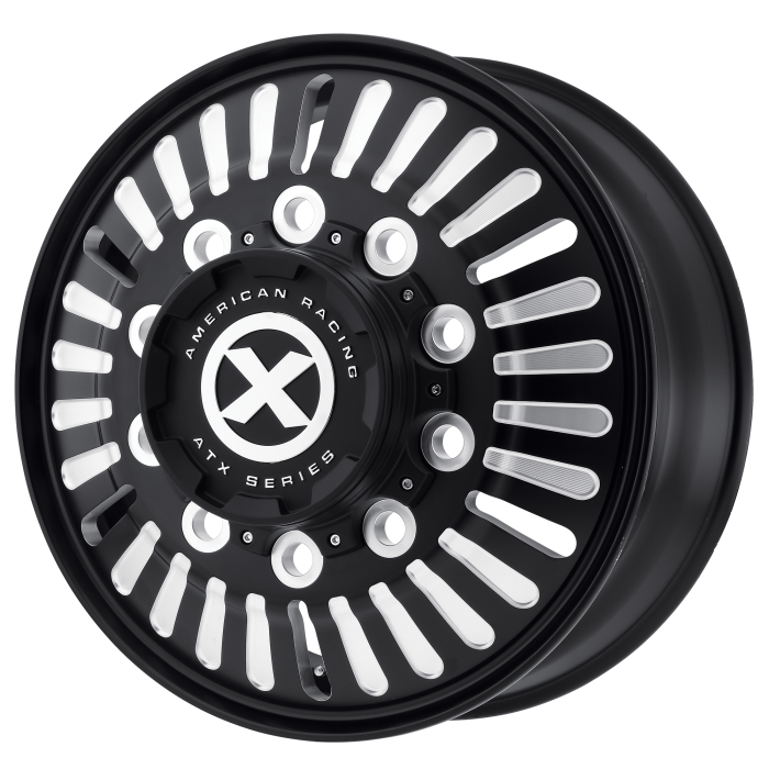 ATX AO403 ROULETTE SATIN BLACK MILLED - FRONT Wheels - 24.5X8.25 144mm Offset 10X285.75 BP