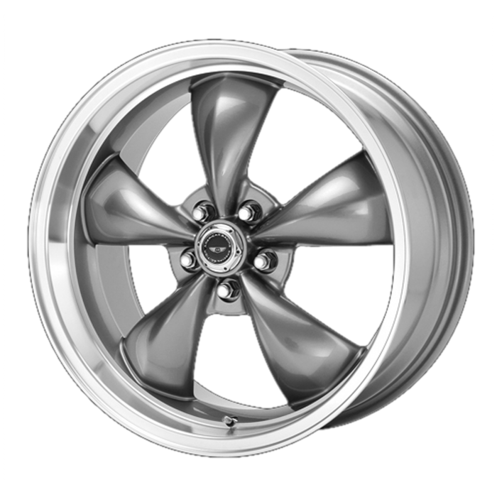 American Racing AR105 TORQ THRUST M ANTHRACITE W/ MACHINED LIP Wheels - 17X9 24mm Offset 5X114.3 BP