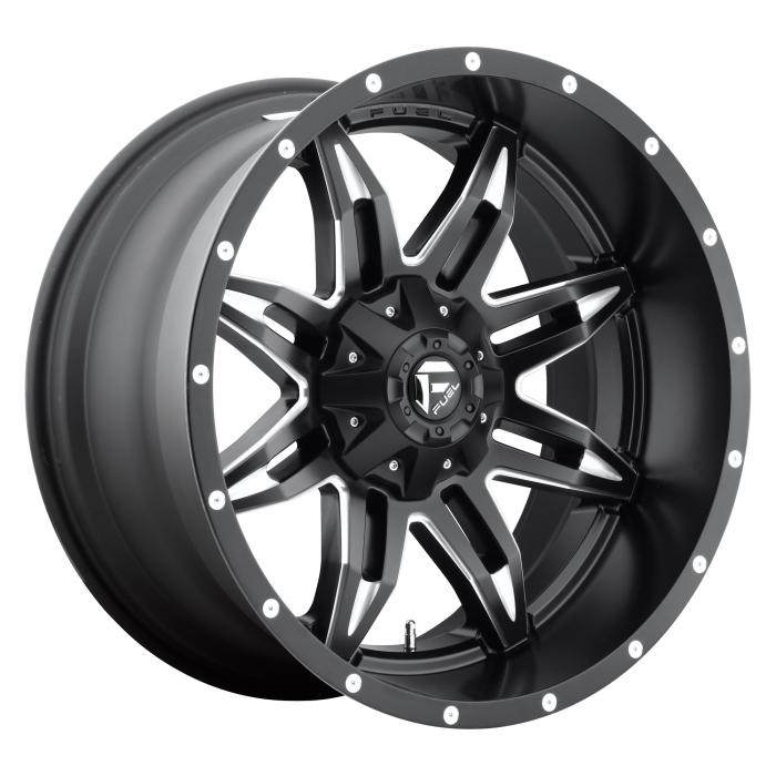 Fuel 1PC D567 LETHAL MATTE BLACK MILLED Wheels - 20X9 20mm Offset 8X180 BP