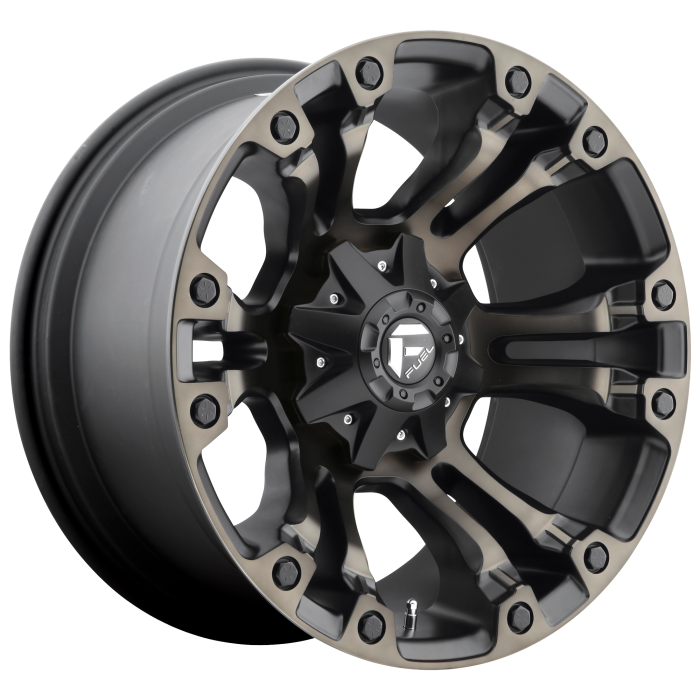 Fuel 1PC D569 VAPOR MATTE BLACK DOUBLE DARK TINT Wheels - 18X9 1mm Offset 5X114.3 / 5X127 BP