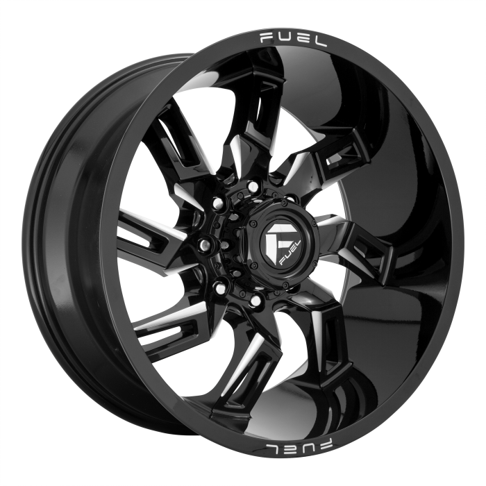 Fuel 1PC D747 LOCKDOWN GLOSS BLACK MILLED Wheels - 20X10 -18mm Offset 8X170 BP