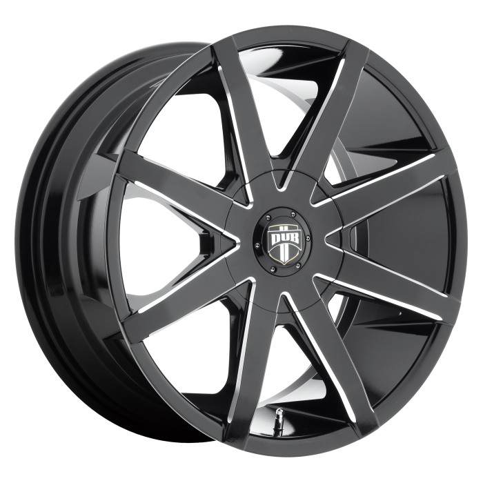 DUB 1PC S109 PUSH GLOSS BLACK MILLED Wheels - 20X8.5 25mm Offset 6X135 / 6X139.7 BP