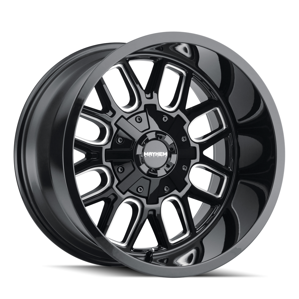 Mayhem COGENT GLOSS BLACK MILLED Wheels - 18X9 0mm Offset 6X135 / 6X139.7 BP