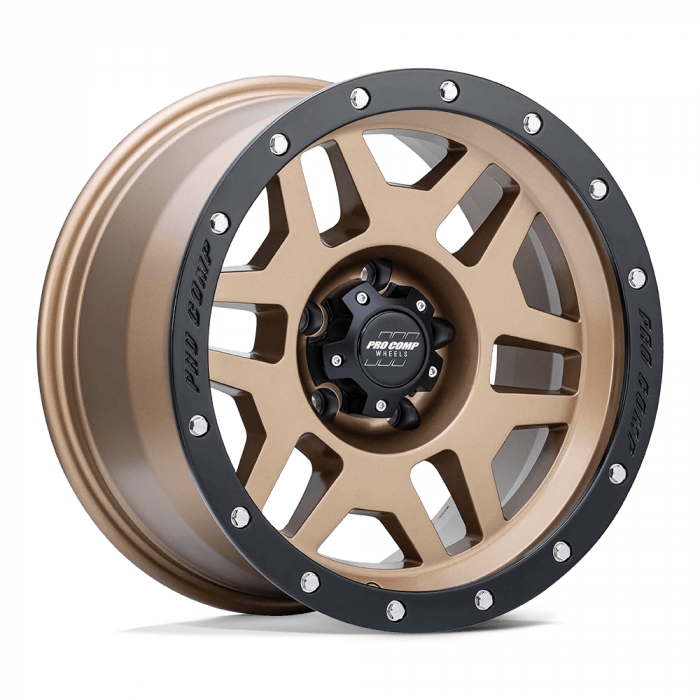 Pro Comp Alloys PA41 PHASER MATTE BRONZE W/ BLACK LIP Wheels - 17X9 -6mm Offset 5X127 BP