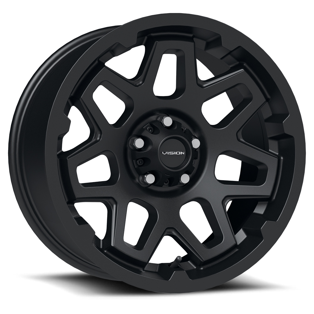 Vision HD 416 Satin Black Wheels - 17X7 0mm Offset 5X114.3 BP