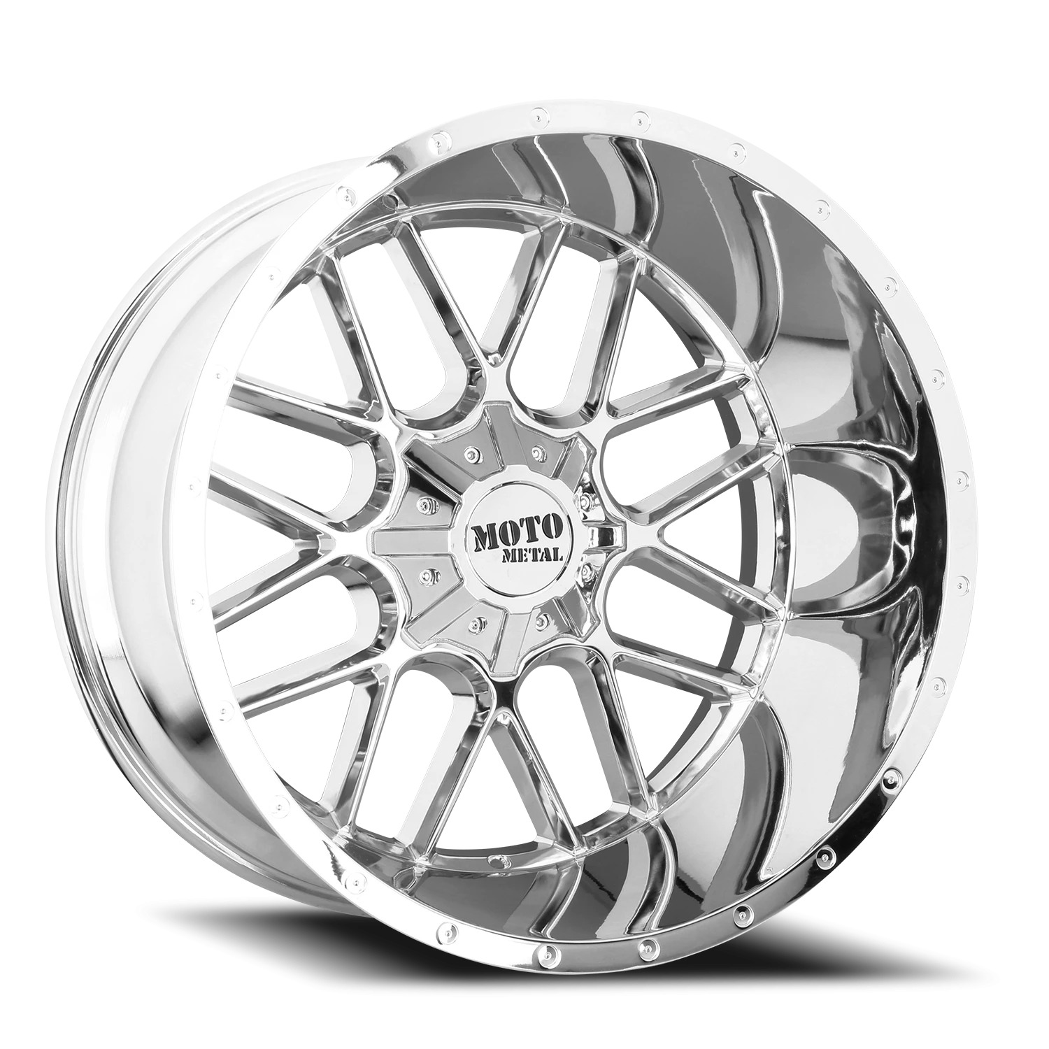 Moto Metal MO986 SIEGE CHROME Wheels - 20X10 -18mm Offset 6X135 / 6X139.7 BP