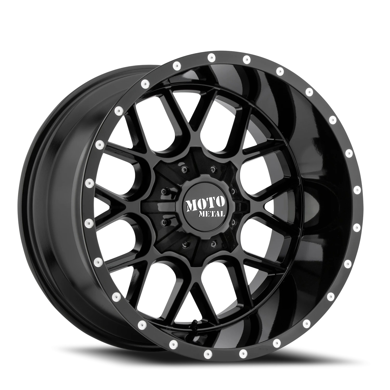 Moto Metal MO986 SIEGE GLOSS BLACK Wheels - 20X10 -18mm Offset 5X127 / 5X139.7 BP
