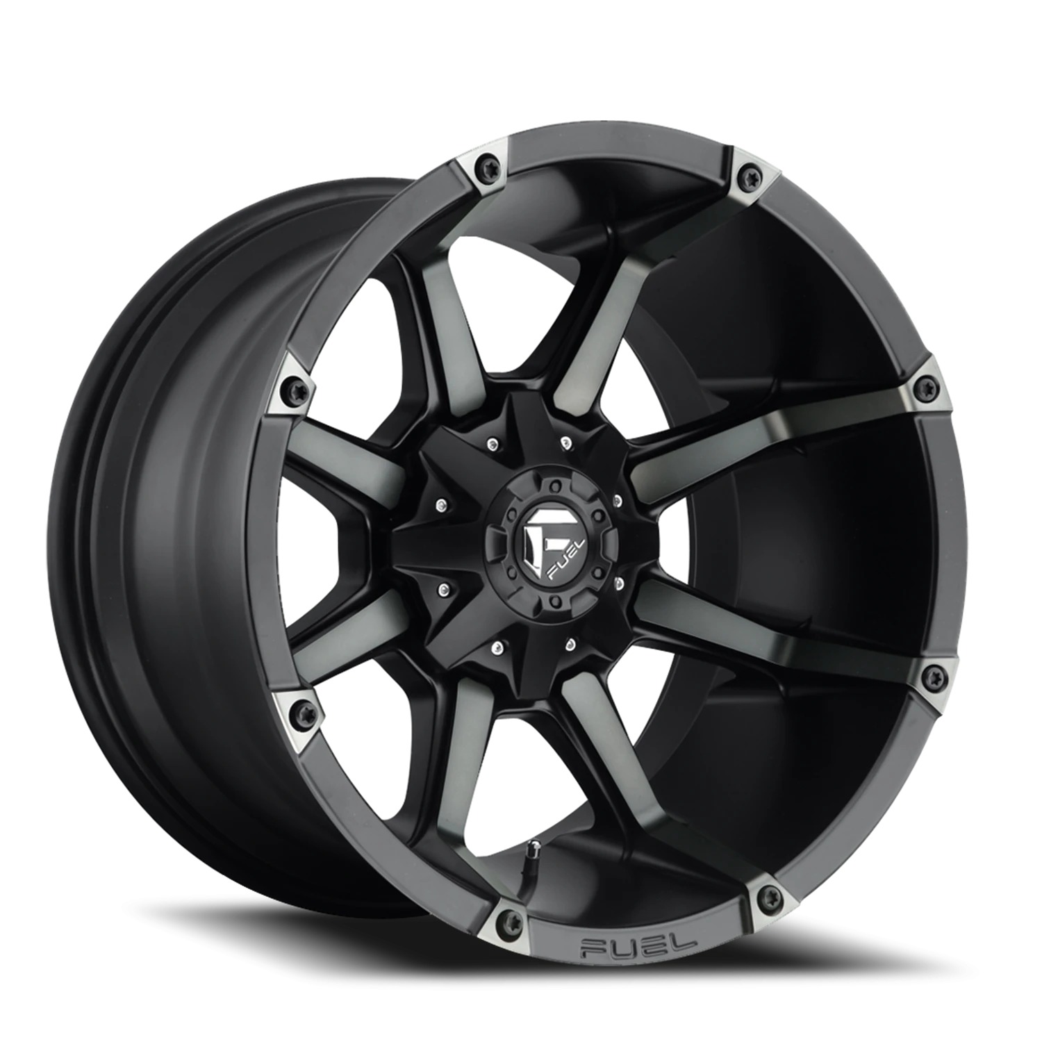 Fuel 1PC D556 COUPLER MATTE BLACK DOUBLE DARK TINT Wheels - 20X10 -12mm Offset 5X114.3 / 5X127 BP