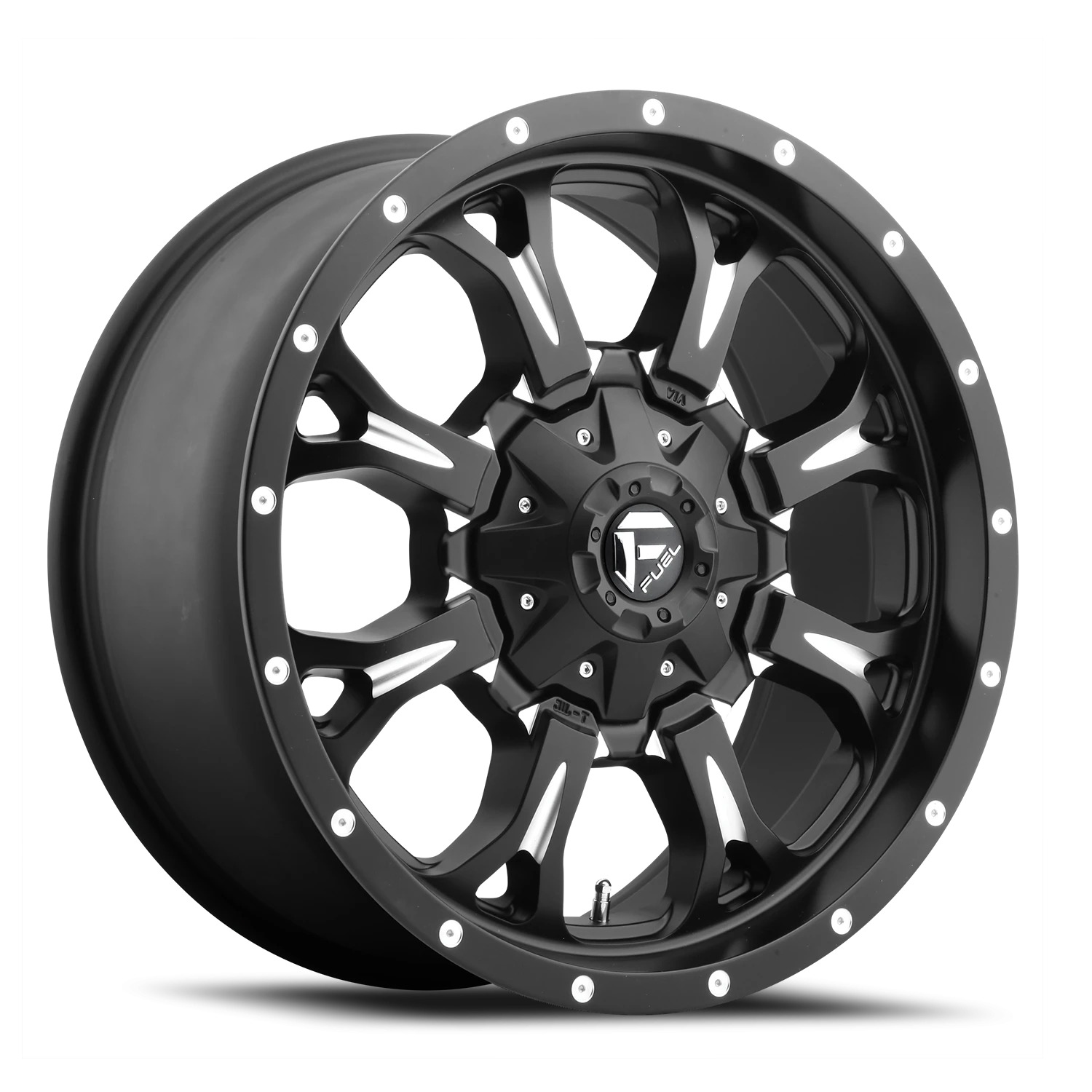 Fuel 1PC D517 KRANK MATTE BLACK MILLED Wheels - 18X9 20mm Offset 8X180 BP