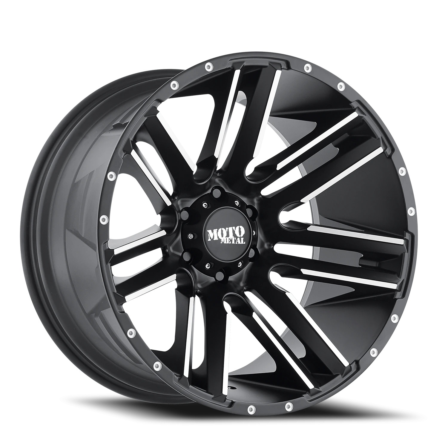 Moto Metal MO978 RAZOR SATIN BLACK MACHINED Wheels - 18X9 18mm Offset 6X135 BP