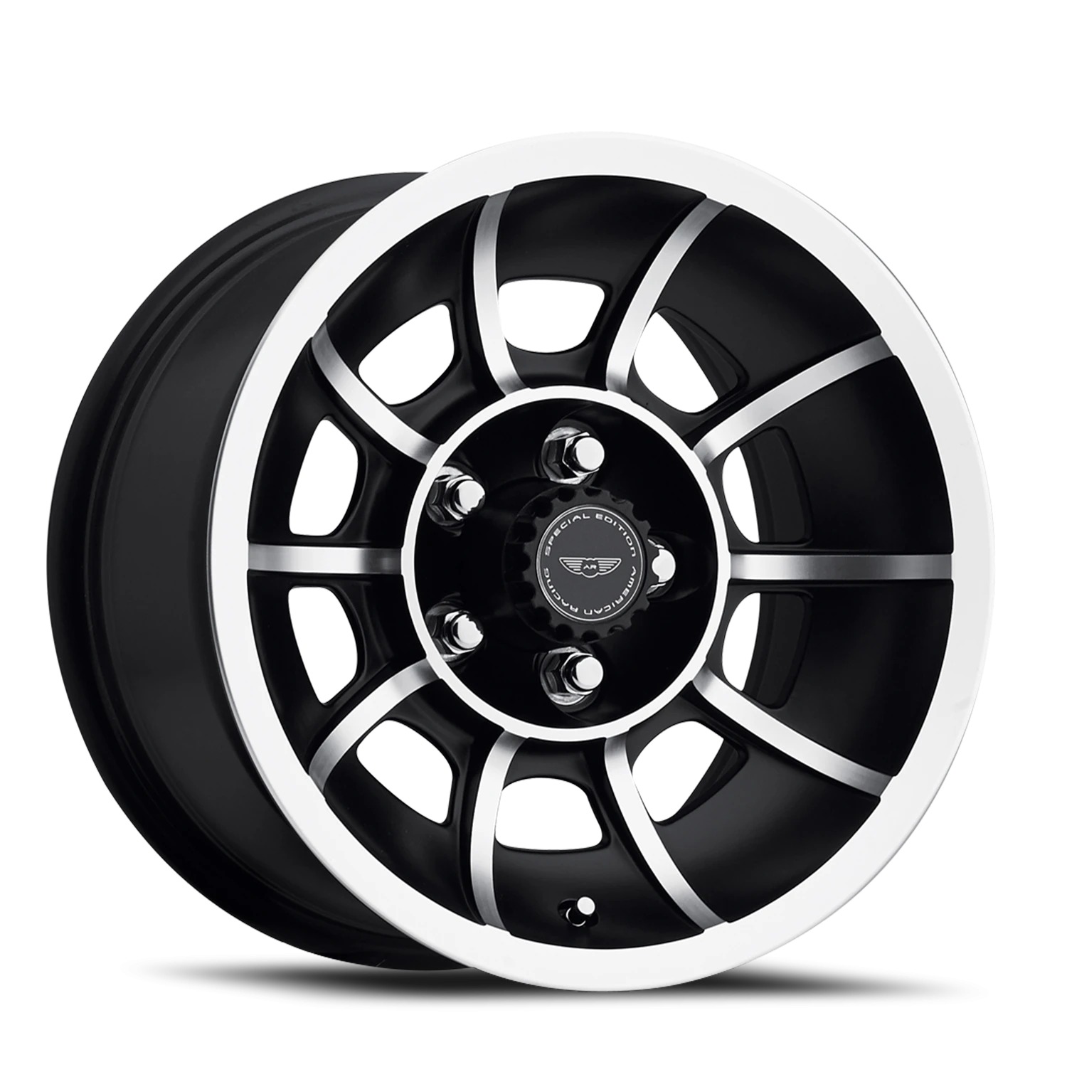 American Racing Vintage VN47 VECTOR SATIN BLACK MACHINED Wheels - 15X8.5 6mm Offset 5X114.3 BP