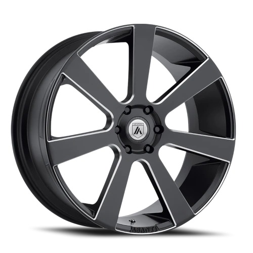 Asanti Black ABL-15 APOLLO SATIN BLACK MILLED Wheels - 24X9 15mm Offset 6X139.7 BP